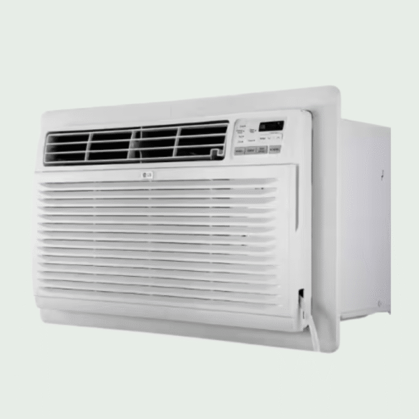 9,800 BTU 115V Through-the-Wall Air Conditioner Cools 440 Sq. Ft. with Remote, Dehumidifier and in White