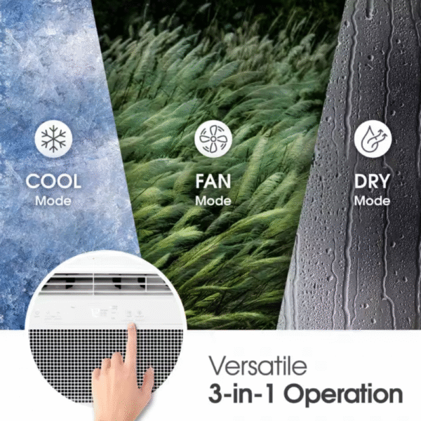 6,000 BTU 115-Volt Window Air Conditioner Cools 250 sq. ft with Remote and Dehumidifier in White